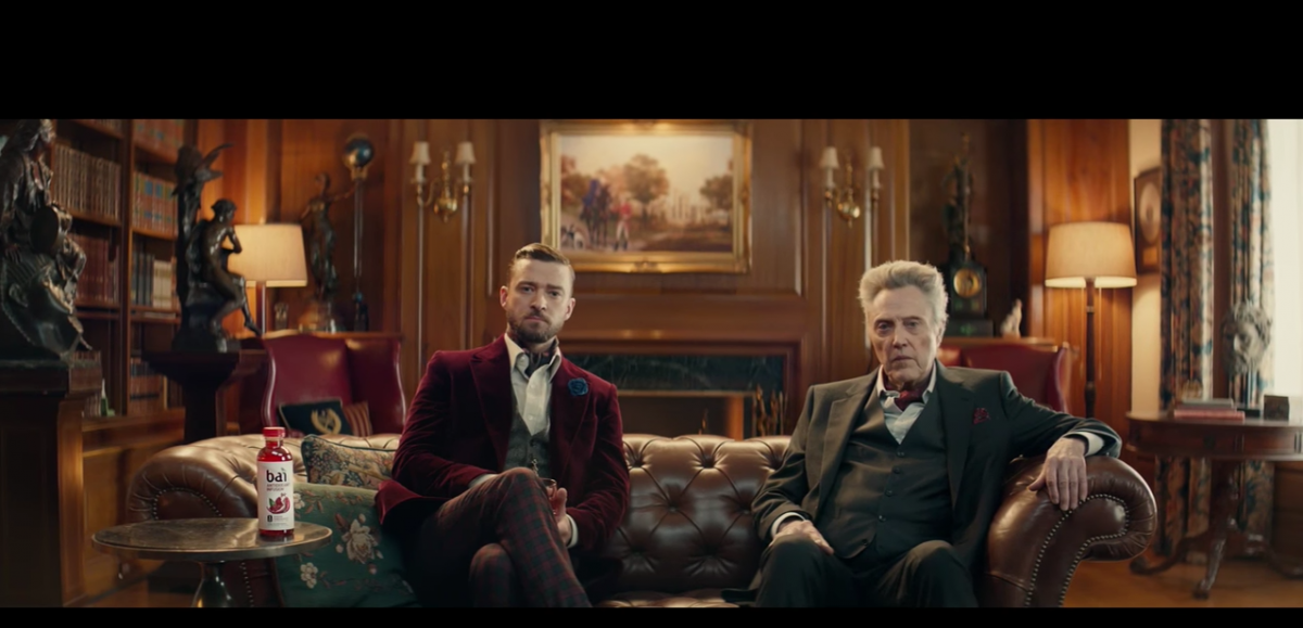 Christopher Walken and Justin Timberlake for Bai SuperBowl Ad